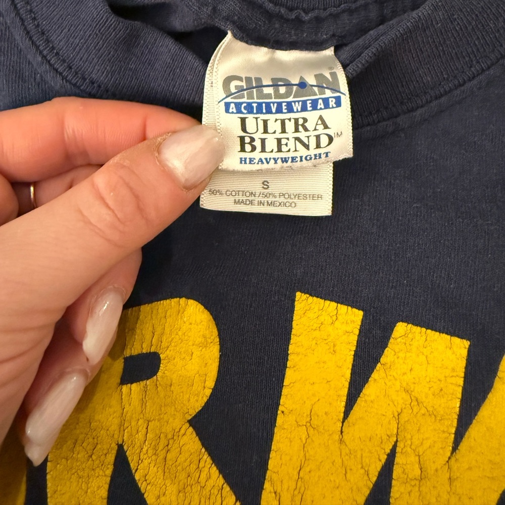 Vintage Track T-Shirt | Norwin Track navy and gold small - Picture 3 of 4